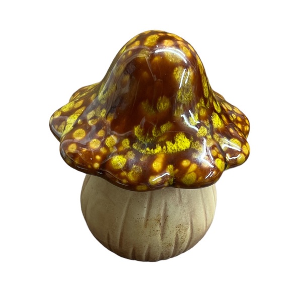 Vintage Drip Glazed Pottery Mushroom - Picture 3 of 5